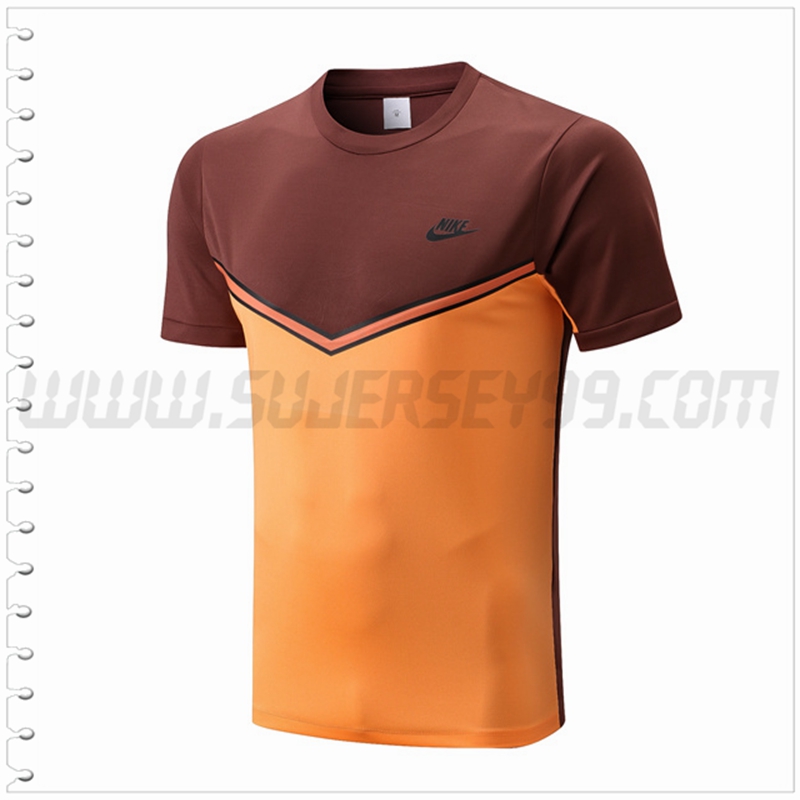 Camiseta Entrenamiento Nike Amarillo/Marrón 2022 2023