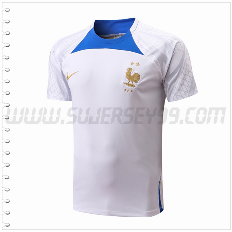 Camiseta Entrenamiento Francia Blanco 2022 2023