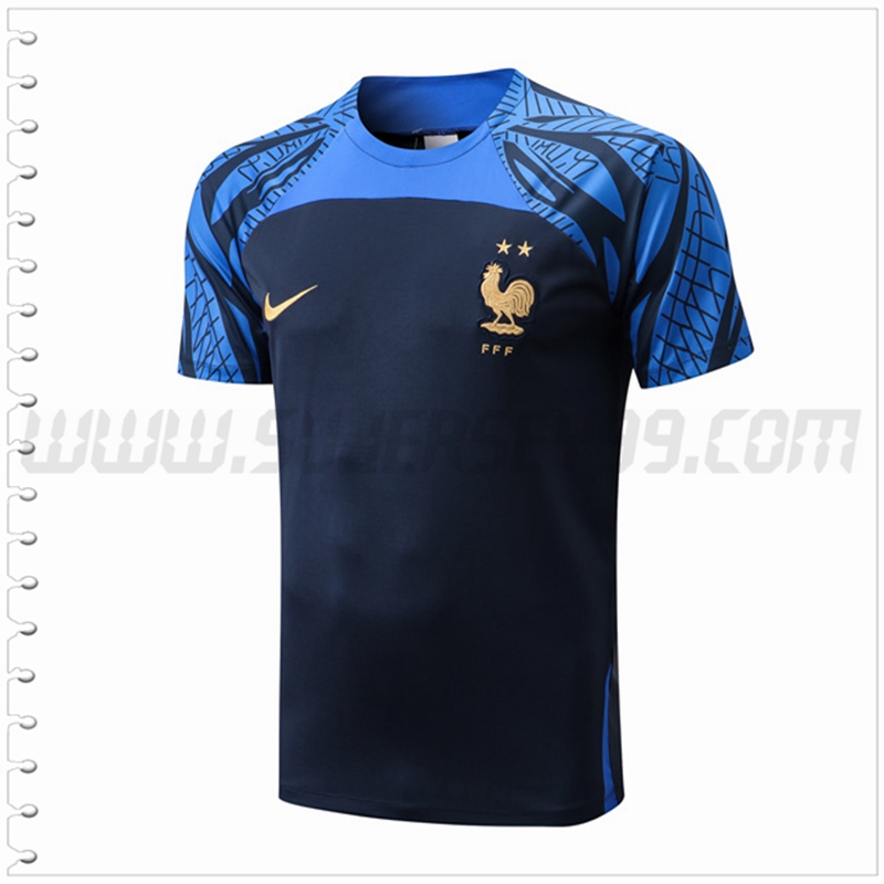 Camiseta Entrenamiento Francia Azul Marina 2022 2023