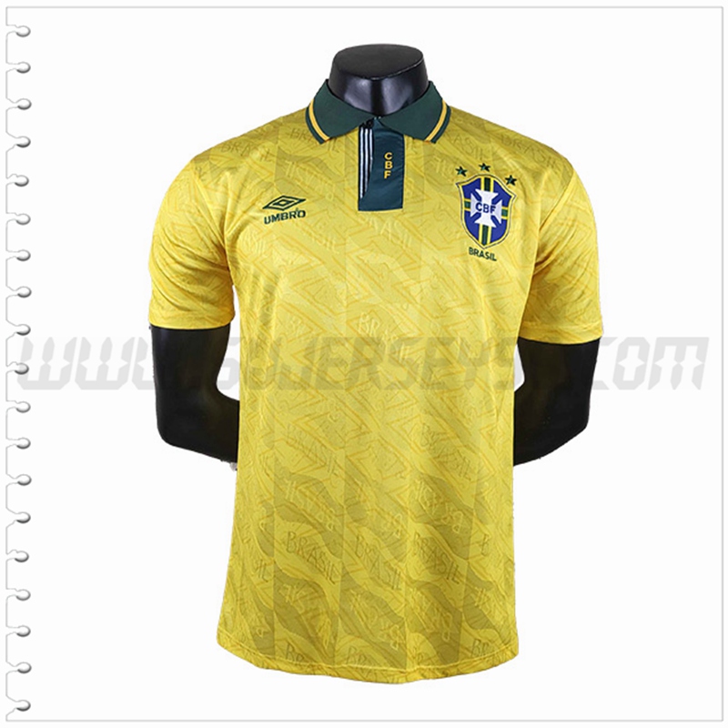 Primera Camiseta Futbol Brasil Retro 1991/1993