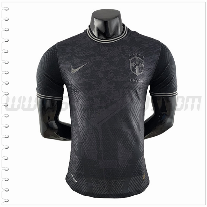 Camiseta Equipo Brasil Negro Edicion Conceptual 2022 2023