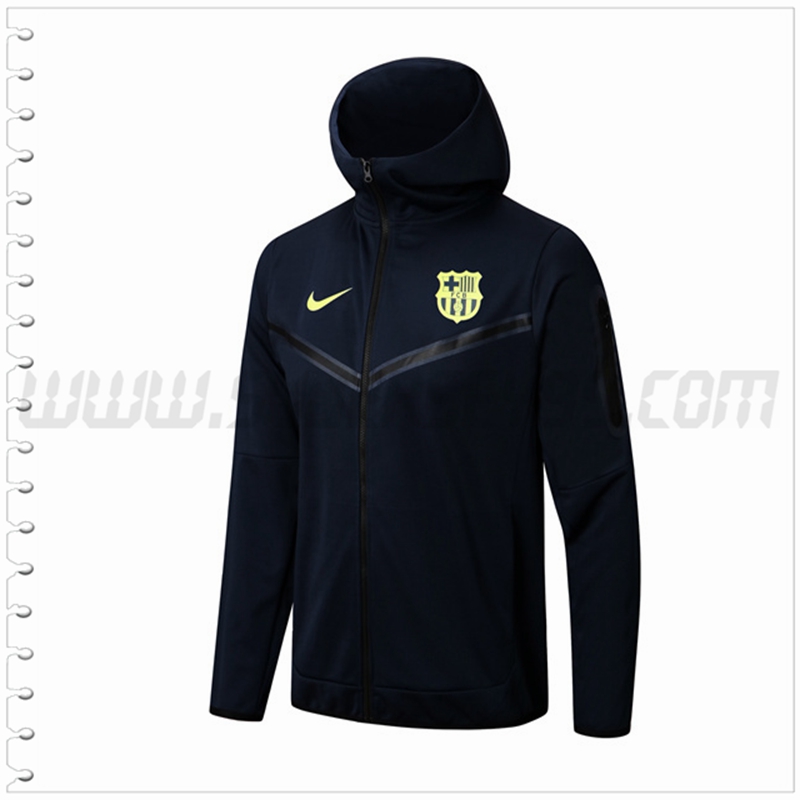 Chaqueta con Capucha FC Barcelona Azul Marina 2022 2023