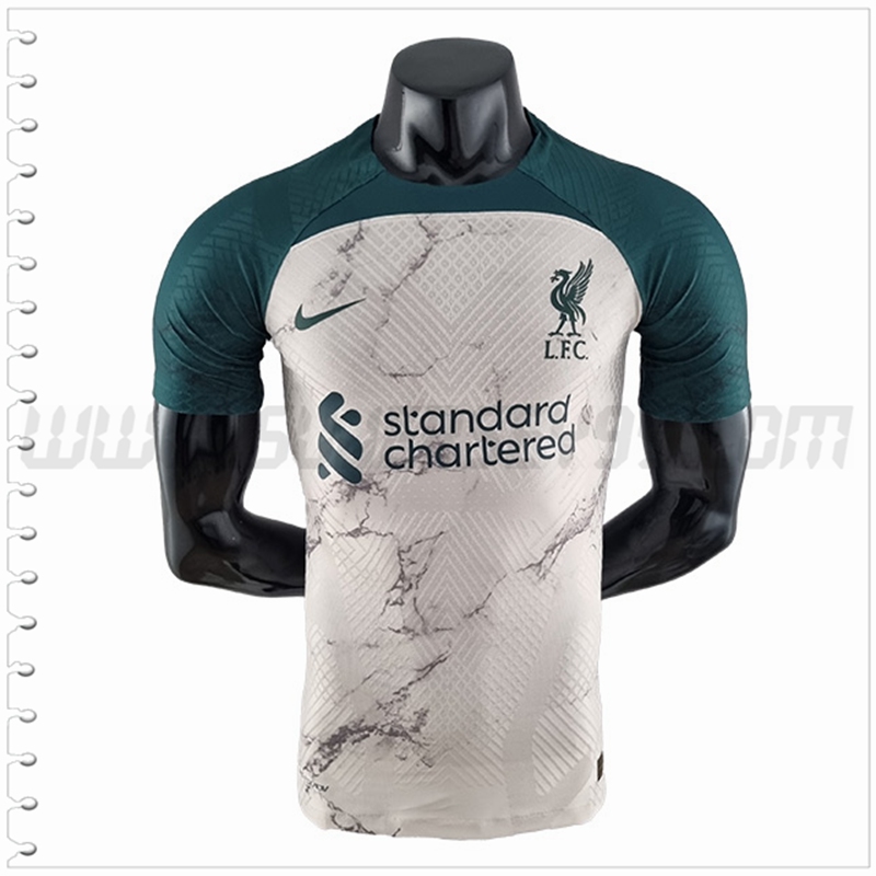 Camiseta Futbol FC Liverpool Blanco Verde Edición Especial 2022 2023