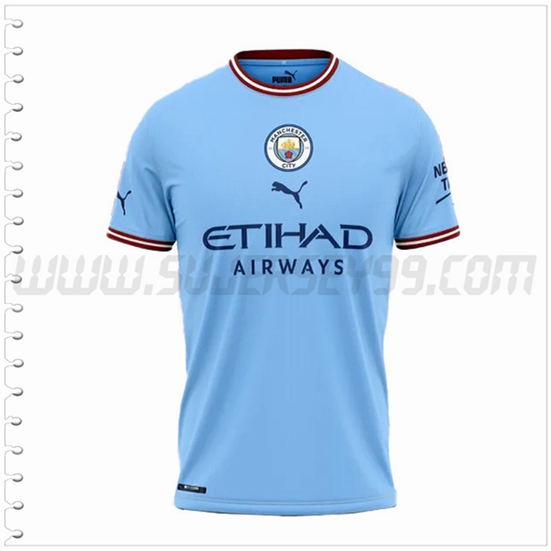 Primera Camiseta Futbol Manchester City 2022 2023