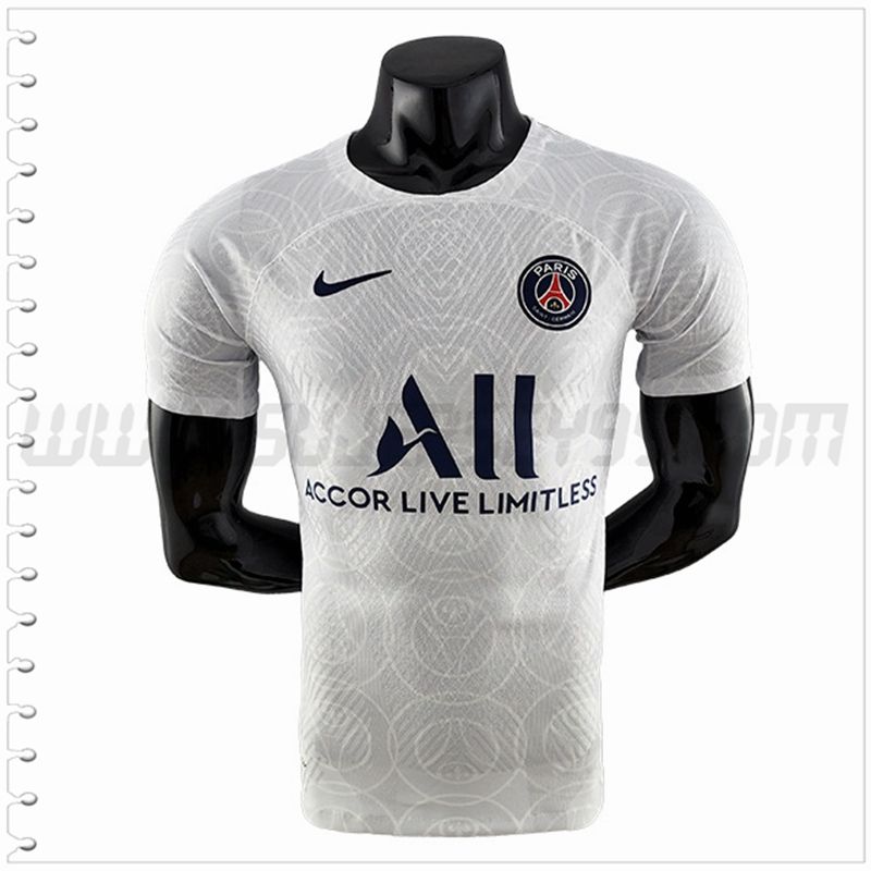 Camiseta Futbol PSG Blanco Versión del jugador 2022 2023