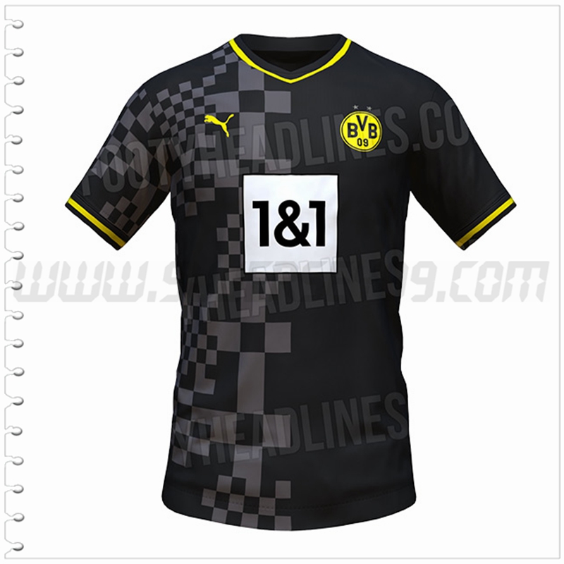 Segunda Camiseta Futbol Dortmund BVB 2022 2023