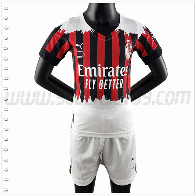 Equipacion del AC Milan Ninos Cuarta 2022 2023