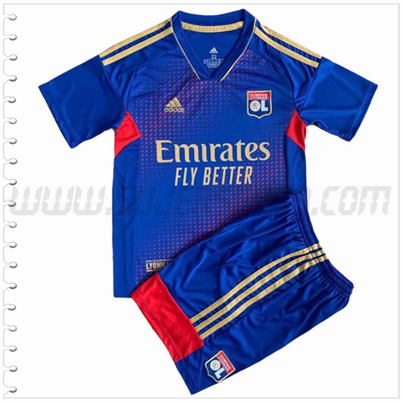 Equipacion del Lyon OL Ninos Cuarta 2022 2023