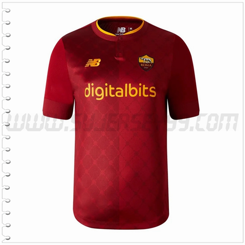 Primera Camiseta Futbol AS Roma 2022 2023