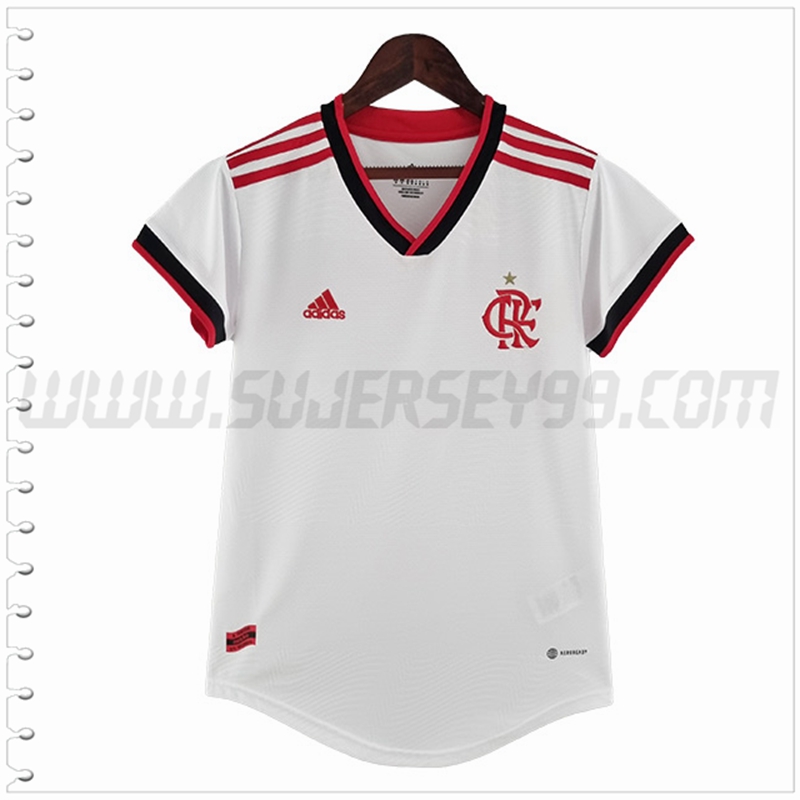 Segunda Camiseta Futbol Flamengo Mujer 2022 2023