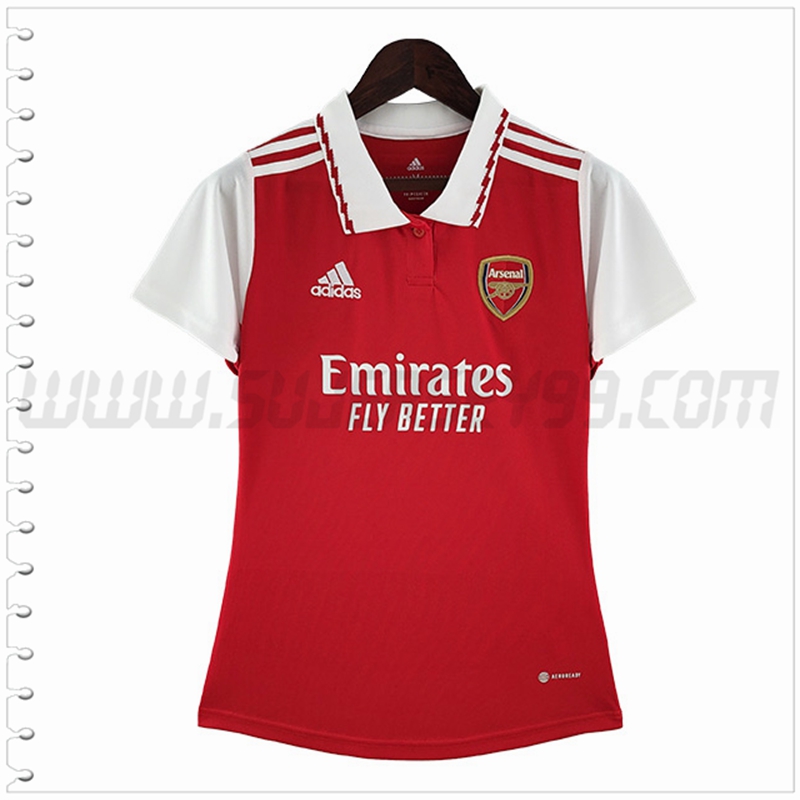 Primera Camiseta Futbol FC Arsenal Mujer 2022 2023