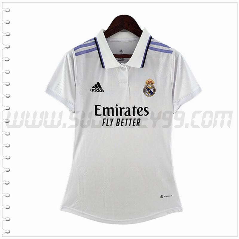 Primera Camiseta Futbol Real Madrid Mujer 2022 2023