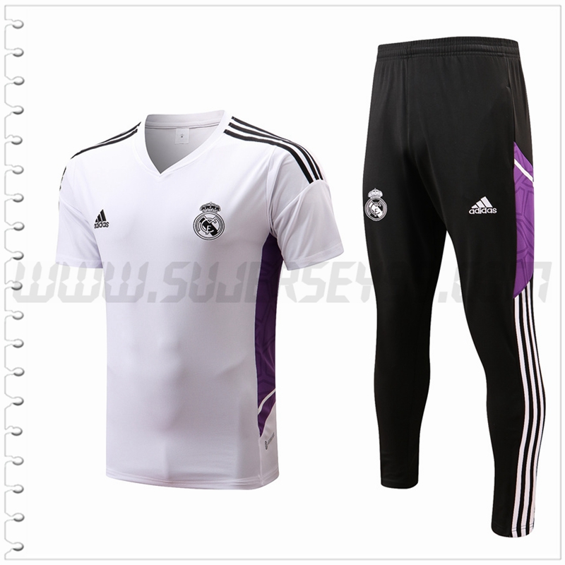 Camiseta Entrenamiento Real Madrid + Pantalones Blanco 2022 2023