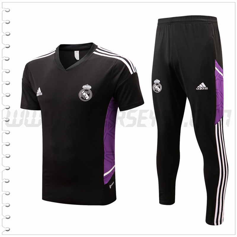 Camiseta Entrenamiento Real Madrid + Pantalones Negro 2022 2023