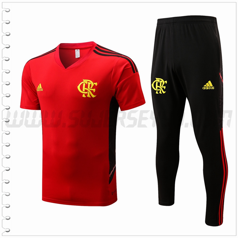 Camiseta Entrenamiento Flamengo + Pantalones Rojo 2022 2023