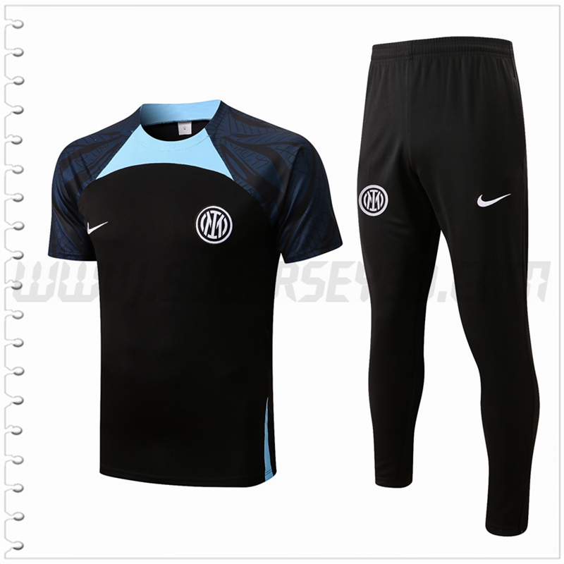 Camiseta Entrenamiento Inter Milan + Pantalones Negro 2022 2023