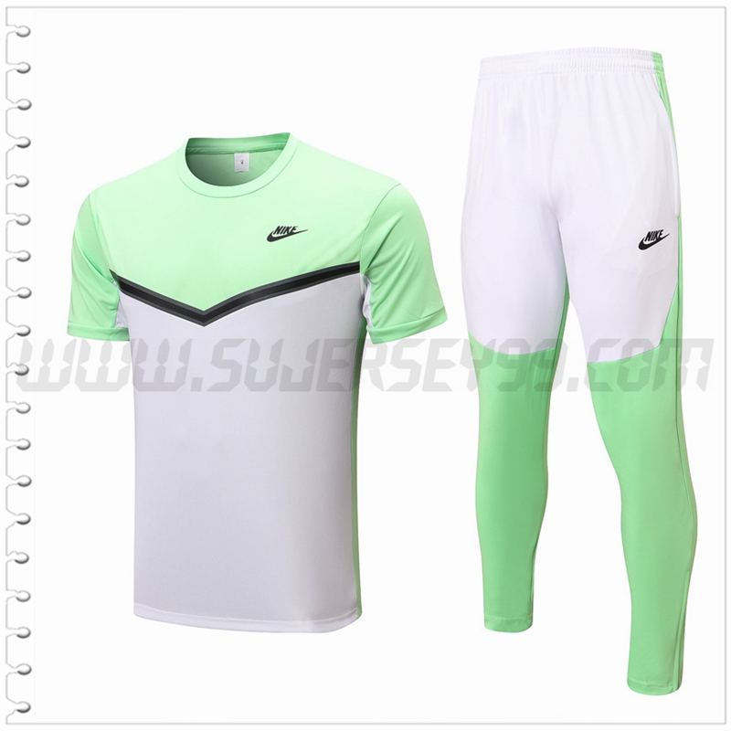 Camiseta Entrenamiento Nike + Pantalones Verde/Blanco 2022 2023