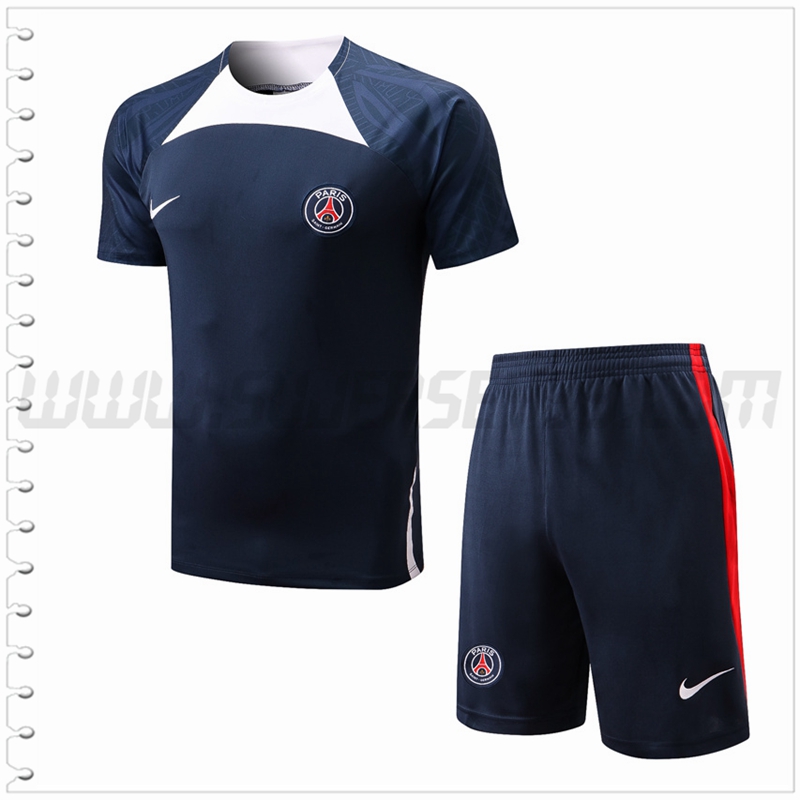 Camiseta Entrenamiento PSG + Pantalones Cortos Azul Marina 2022 2023