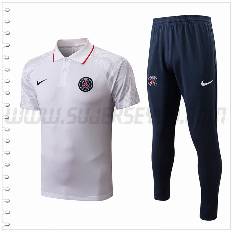 Polo Futbol PSG + Pantalones Blanco 2022 2023