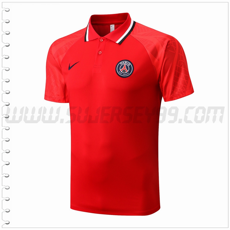 Polo Futbol PSG Rojo 2022 2023