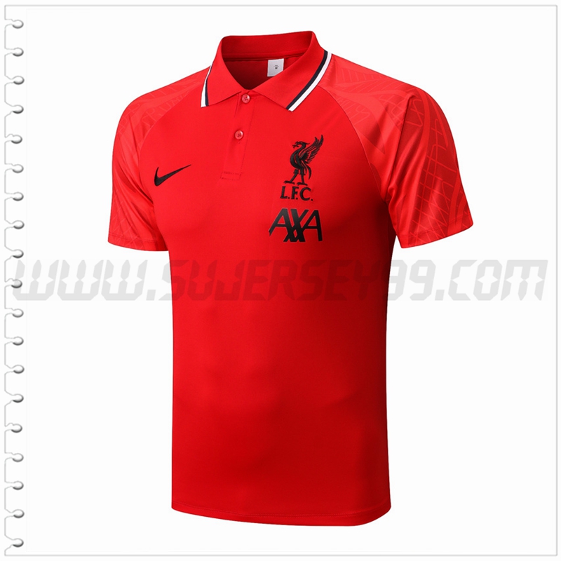 Polo Futbol FC Liverpool Rojo 2022 2023