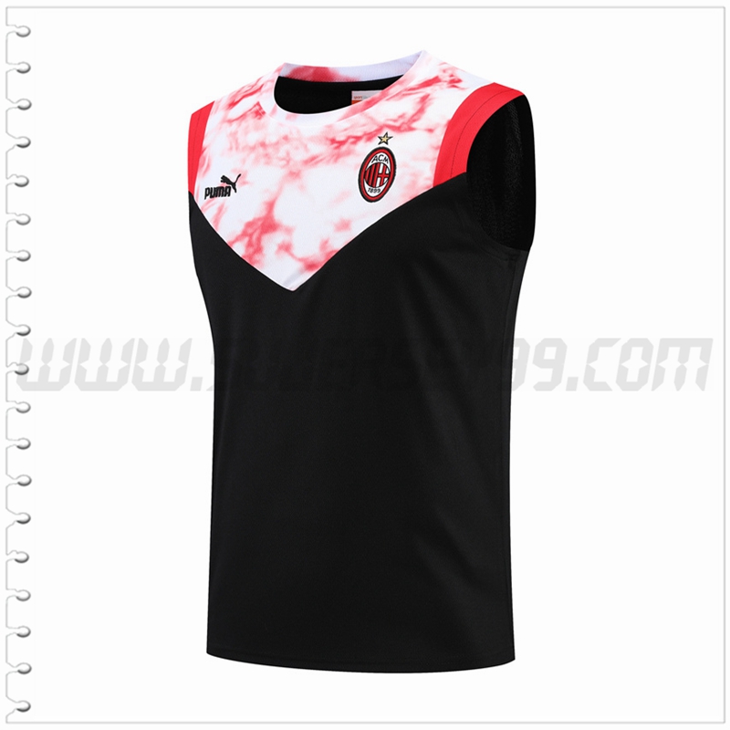 Camiseta Entrenamiento Sin Mangas AC Milan Negro 2022 2023