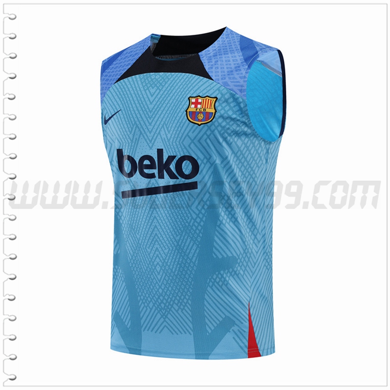 Camiseta Entrenamiento Sin Mangas FC Barcelona Azul 2022 2023