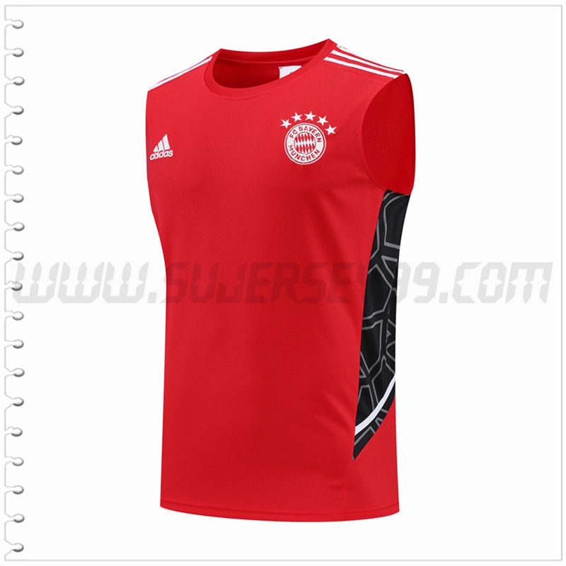 Camiseta Entrenamiento Sin Mangas Bayern Munich Rojo 2022 2023