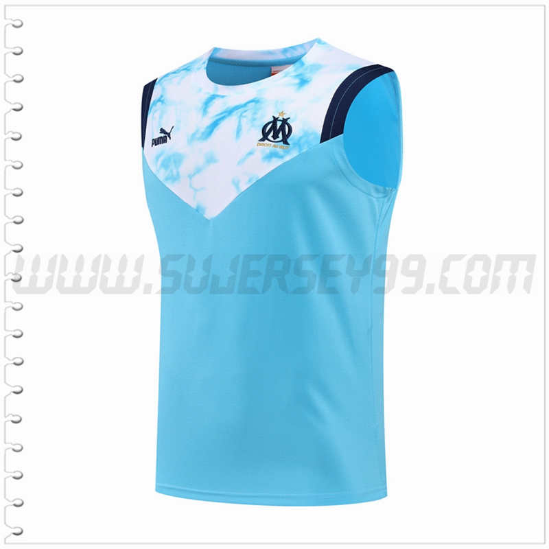 Camiseta Entrenamiento Sin Mangas Marsella OM Azul 2022 2023