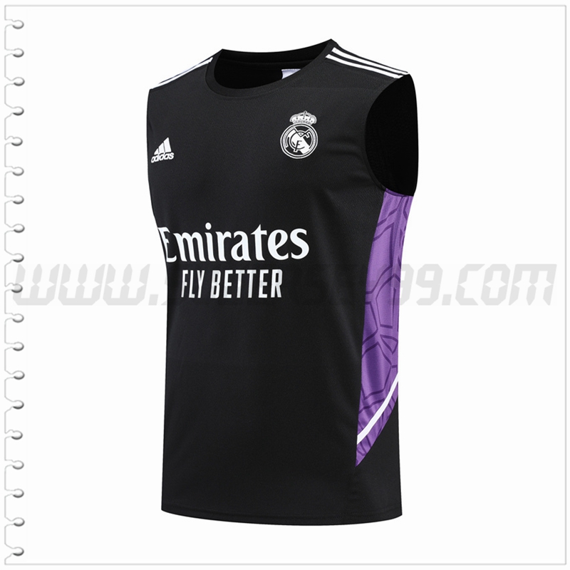 Camiseta Entrenamiento Sin Mangas Real Madrid Negro 2022 2023