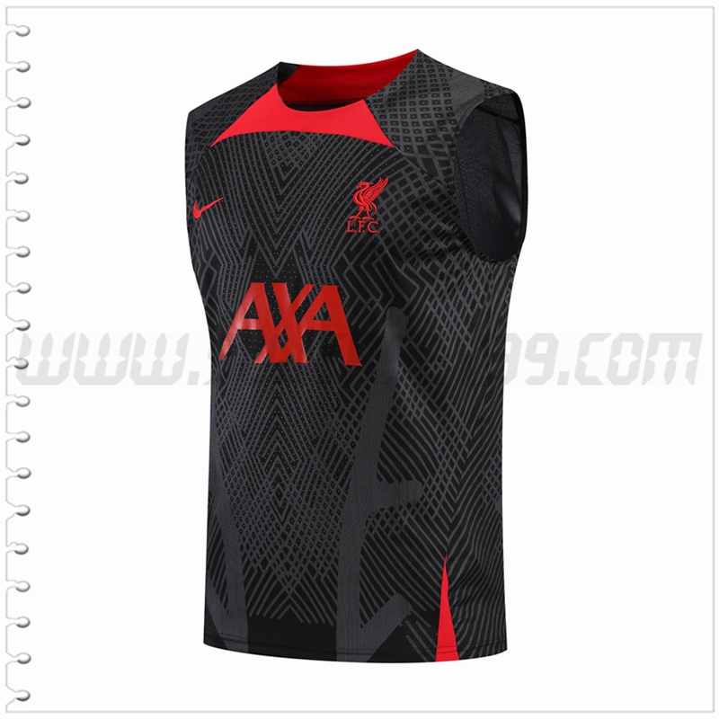 Camiseta Entrenamiento Sin Mangas FC Liverpool Negro 2022 2023