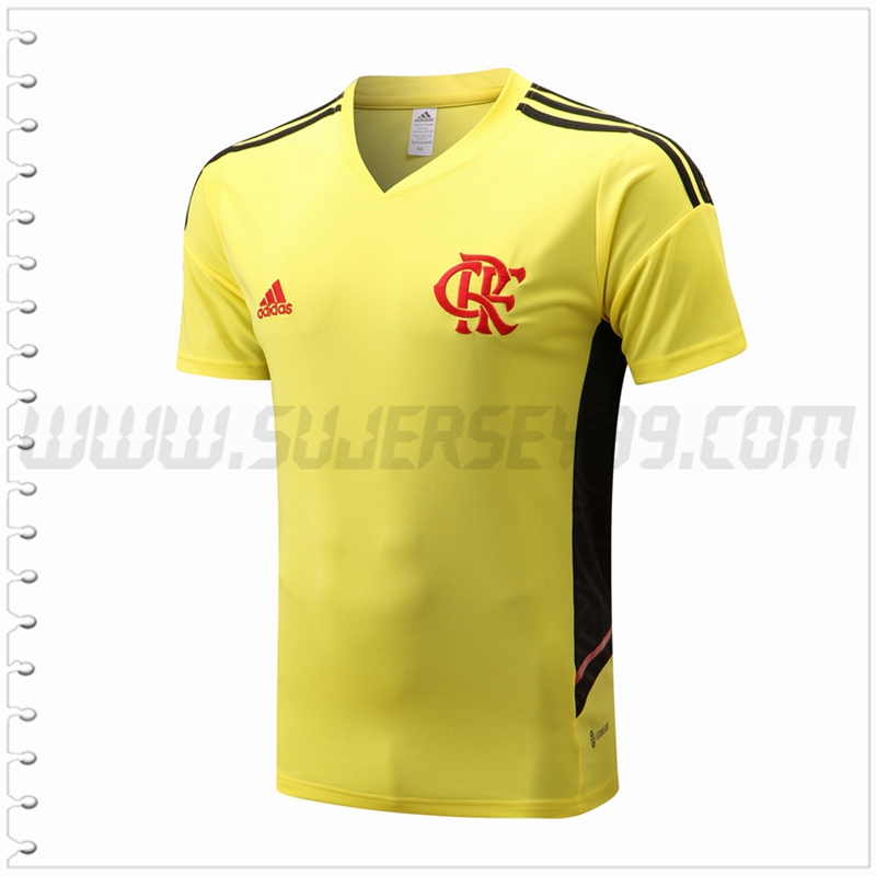 Camiseta Entrenamiento Flamengo Amarillo 2022 2023