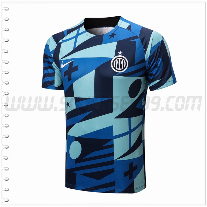 Camiseta Entrenamiento Inter Milan Azul/Verde 2022 2023