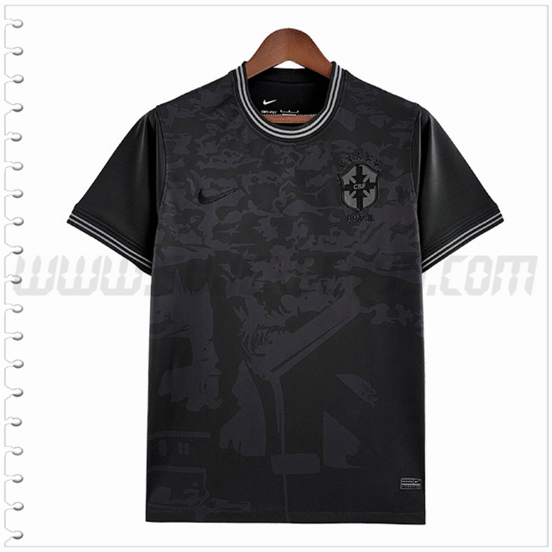 Camiseta Equipo Brasil Negro 2022 2023