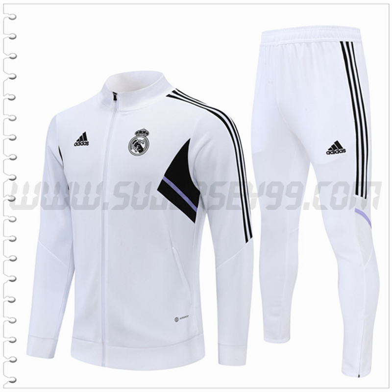 Chaqueta Chandal del Real Madrid Blanco 2022 2023