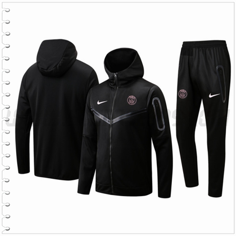 Chaqueta con Capucha Chandal del FC Barcelona Negro 2022 2023