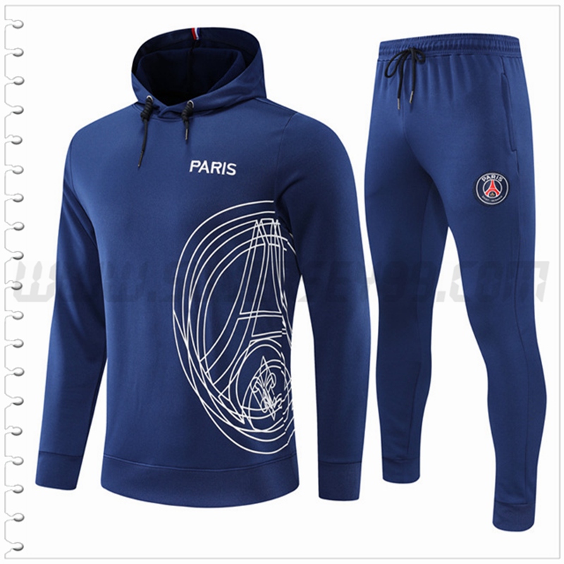 Chaqueta con Capucha Chandal del PSG Azul 2022 2023