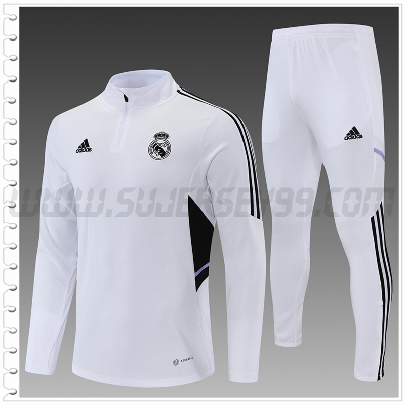 Chandal del Real Madrid Ninos Blanco 2022 2023