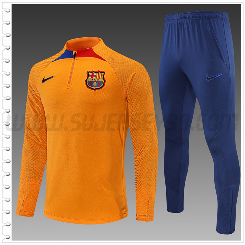 Chandal del FC Barcelona Ninos Amarillo 2022 2023