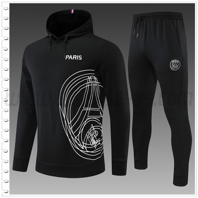 Chaqueta con Capucha Chandal del PSG Ninos Negro 2022 2023