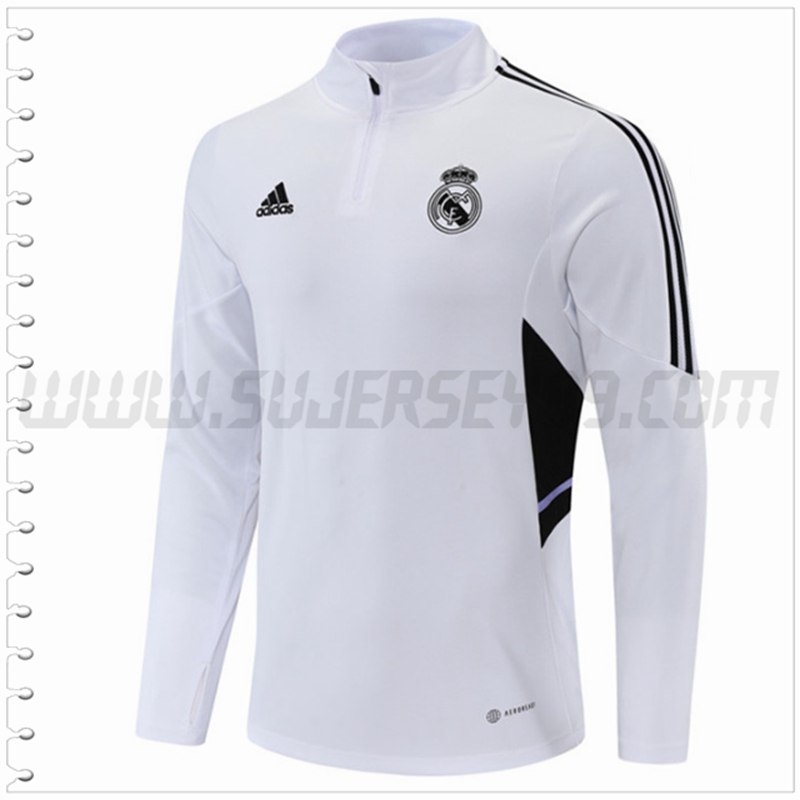 Sudadera Entrenamiento Real Madrid Blanco 2022 2023