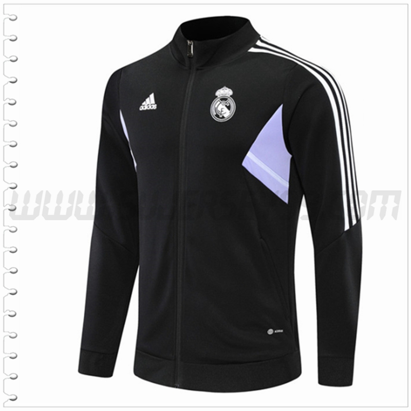 Chaqueta Futbol Real Madrid Negro 2022 2023