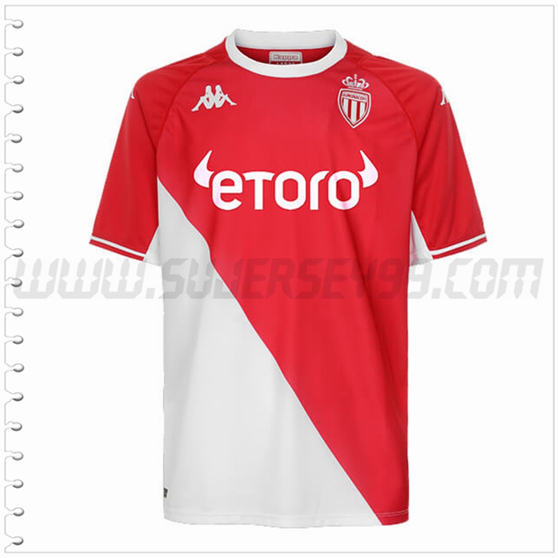 Primera Nuevo Camiseta AS Monaco Rojo Blanco 2022 2023