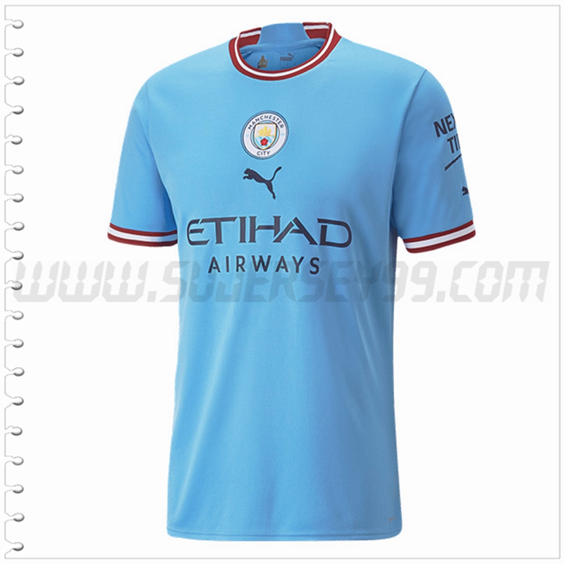 Primera Nuevo Camiseta Manchester City Cielo Azul 2022 2023