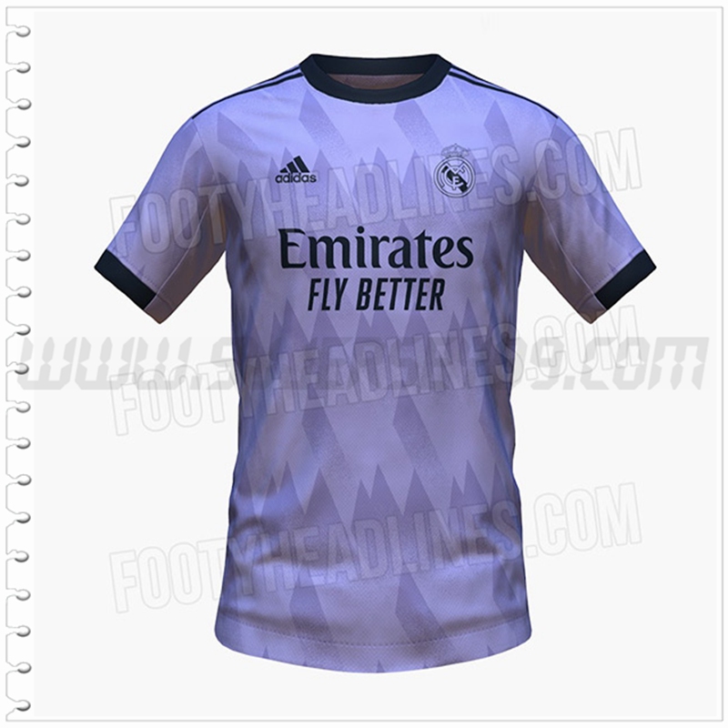 Segunda Camiseta Futbol Real Madrid 2022 2023