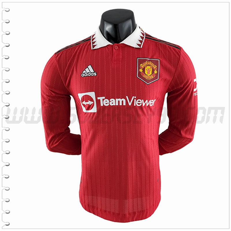 Primera Camiseta Futbol Manchester United Manga Larga 2022 2023