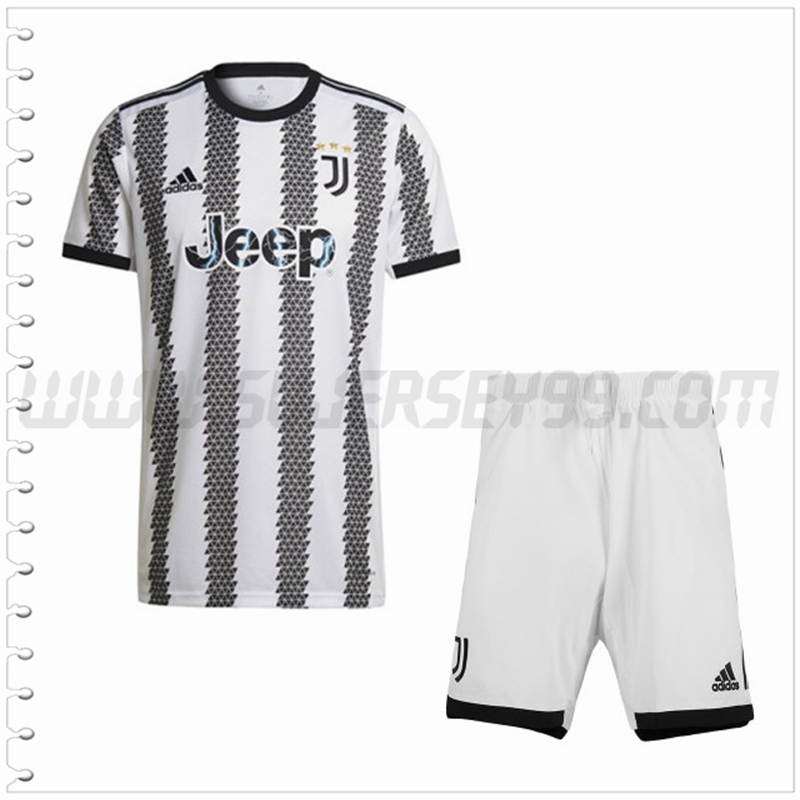 Primera Equipacion del Juventus + Pantalones Cortos 2022 2023