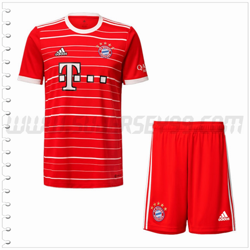 Primera Equipacion del Bayern Munich + Pantalones Cortos 2022 2023