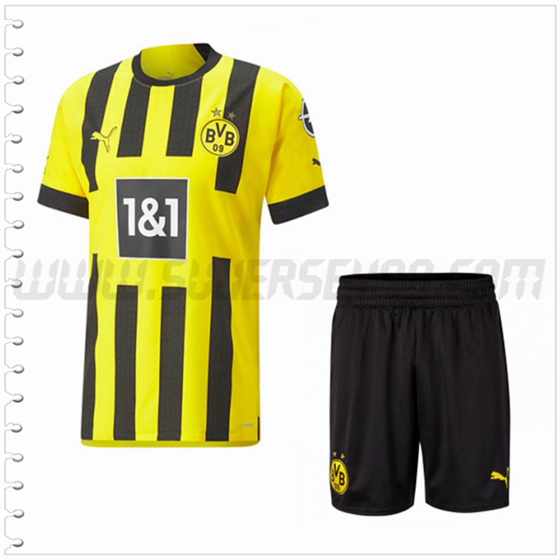 Primera Equipacion del Dortmund BVB + Pantalones Cortos 2022 2023