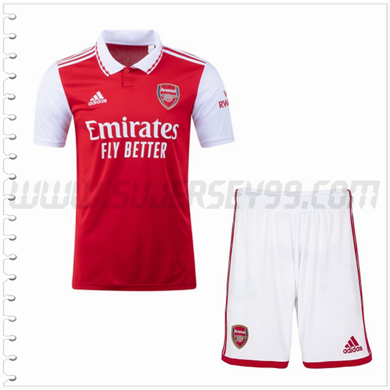 Primera Equipacion del FC Arsenal + Pantalones Cortos 2022 2023